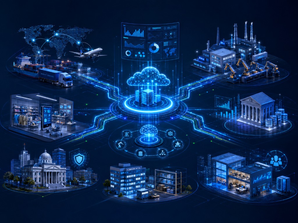 Connected industry ecosystem powered by cloud, data, security, and AI automation